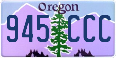 OR license plate 945CCC