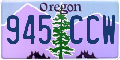 OR license plate 945CCW