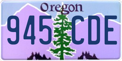OR license plate 945CDE