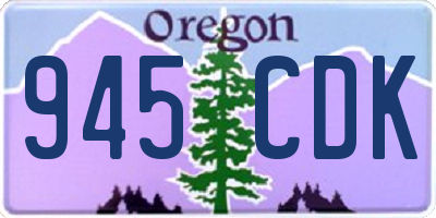 OR license plate 945CDK