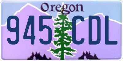 OR license plate 945CDL
