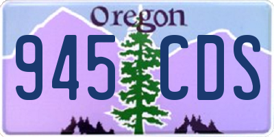 OR license plate 945CDS