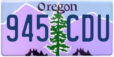 OR license plate 945CDU
