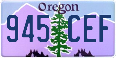 OR license plate 945CEF