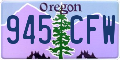 OR license plate 945CFW
