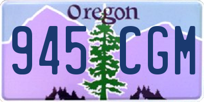 OR license plate 945CGM