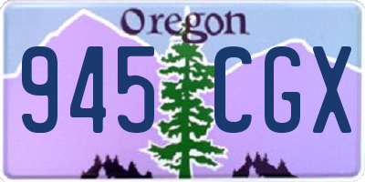 OR license plate 945CGX
