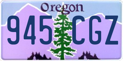 OR license plate 945CGZ