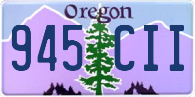 OR license plate 945CII