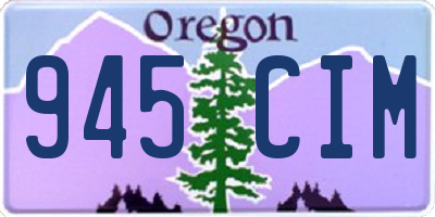 OR license plate 945CIM