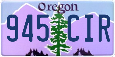 OR license plate 945CIR