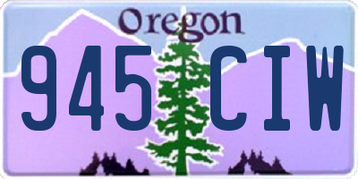 OR license plate 945CIW