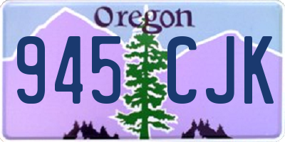 OR license plate 945CJK