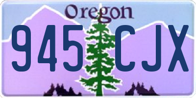 OR license plate 945CJX