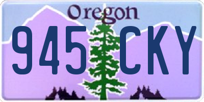 OR license plate 945CKY