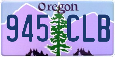 OR license plate 945CLB