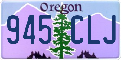 OR license plate 945CLJ