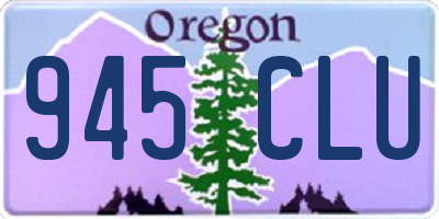 OR license plate 945CLU