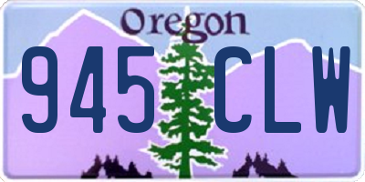 OR license plate 945CLW