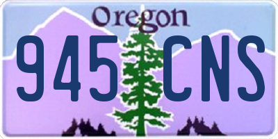 OR license plate 945CNS