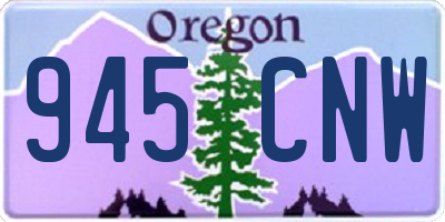 OR license plate 945CNW