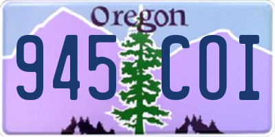 OR license plate 945COI
