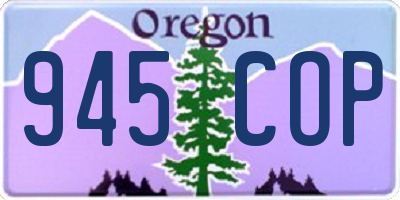 OR license plate 945COP