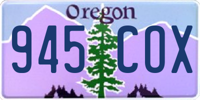 OR license plate 945COX