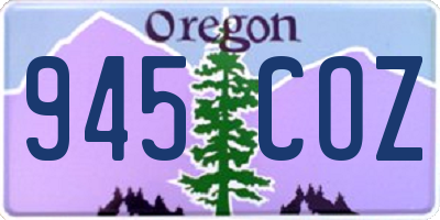 OR license plate 945COZ