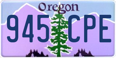OR license plate 945CPE