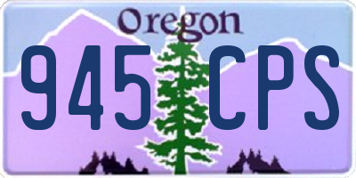 OR license plate 945CPS