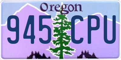 OR license plate 945CPU