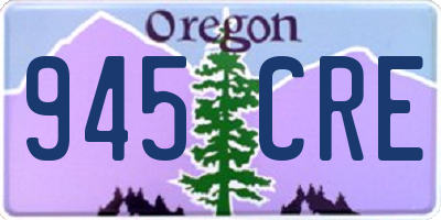 OR license plate 945CRE