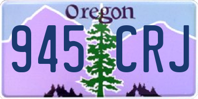 OR license plate 945CRJ