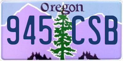 OR license plate 945CSB