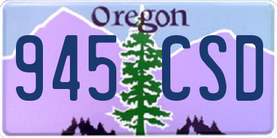 OR license plate 945CSD