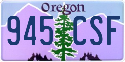 OR license plate 945CSF