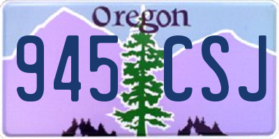 OR license plate 945CSJ