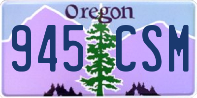 OR license plate 945CSM