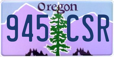 OR license plate 945CSR
