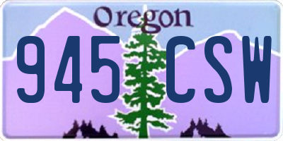 OR license plate 945CSW