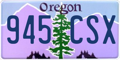 OR license plate 945CSX