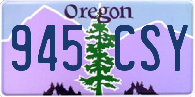 OR license plate 945CSY