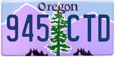 OR license plate 945CTD