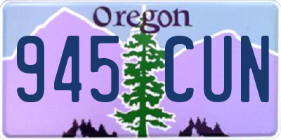 OR license plate 945CUN