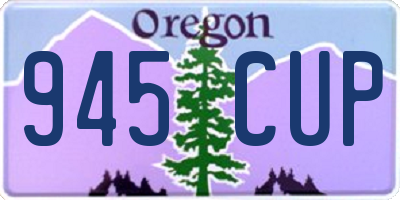 OR license plate 945CUP