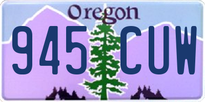 OR license plate 945CUW