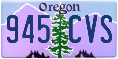 OR license plate 945CVS