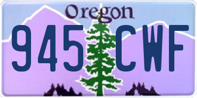 OR license plate 945CWF