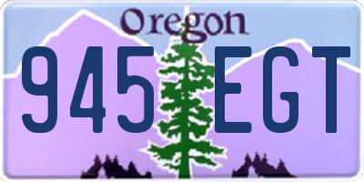 OR license plate 945EGT